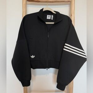 Adidas Black Jacket with White Accents
